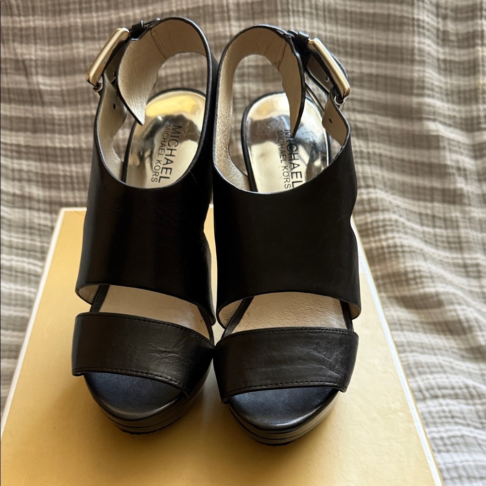 Michael Kors Black Leather Heels